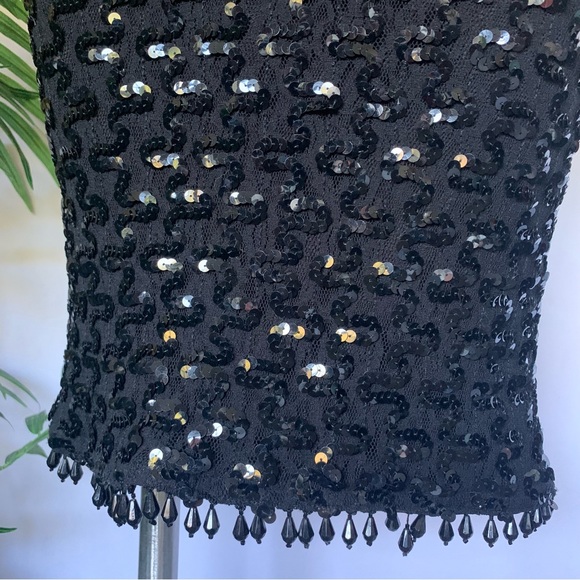 g l a m :: Vintage Glamorous Sequin Beaded Gatsby Dress - Picture 11 of 15